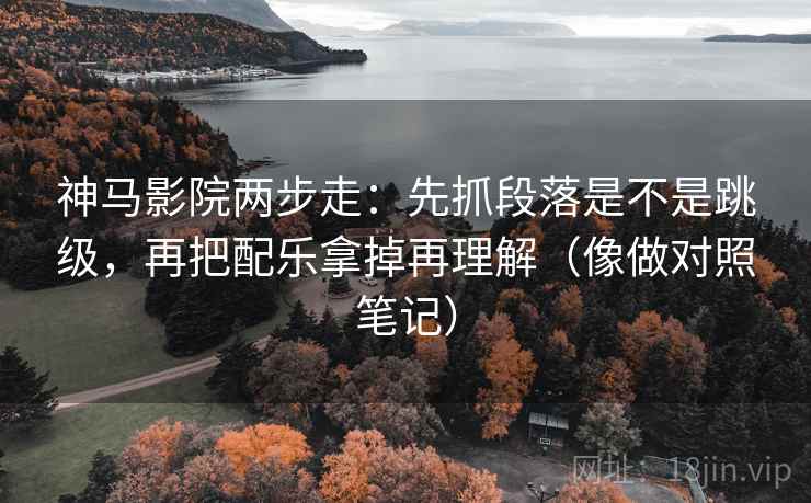 神马影院两步走：先抓段落是不是跳级，再把配乐拿掉再理解（像做对照笔记）  第2张